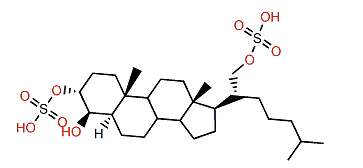 5a-Cholestane-3a,4b,21-triol 3,21-disulfate